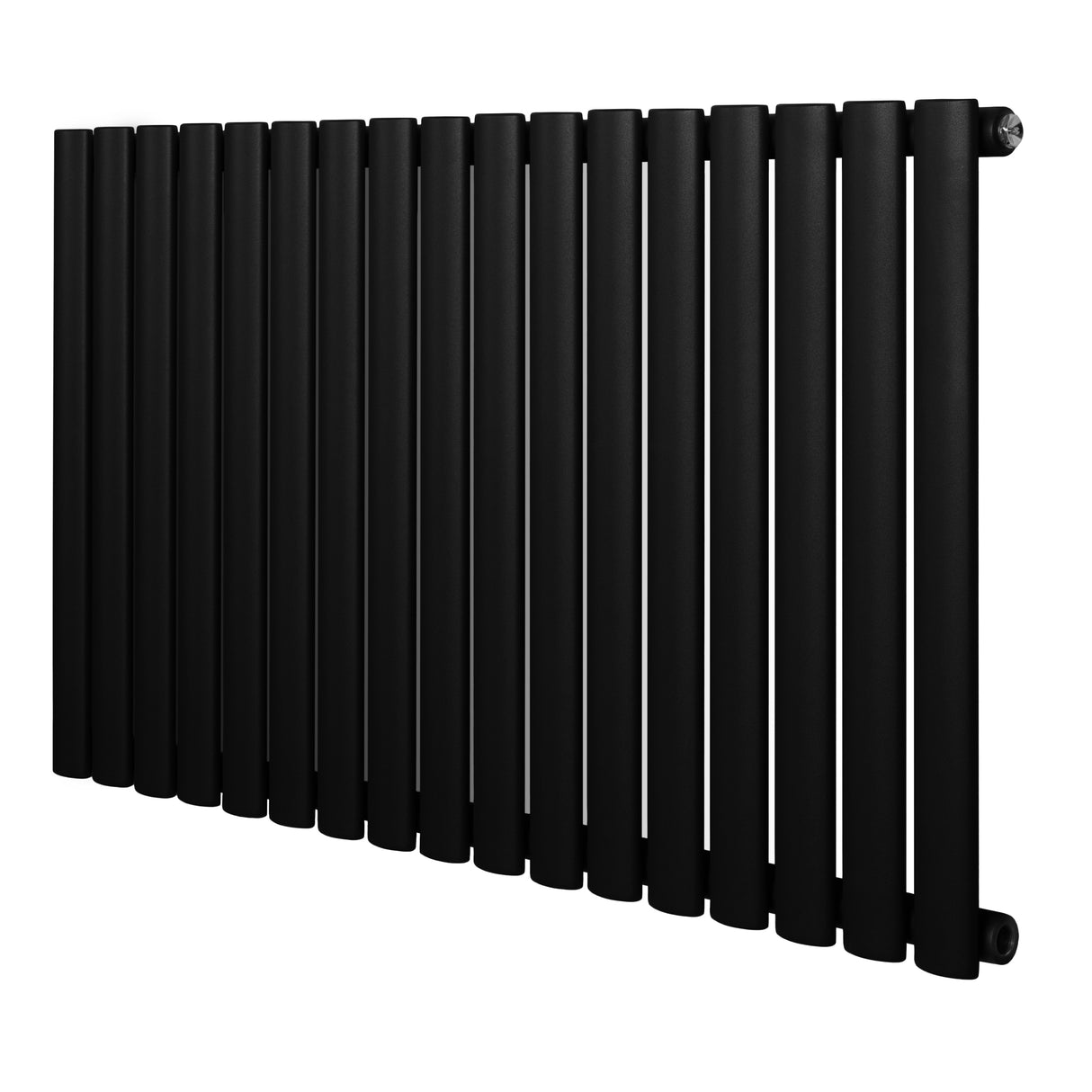 Radiatore Ovale a Colonna Singola Orizzontale 600 x 1020 mm Nero