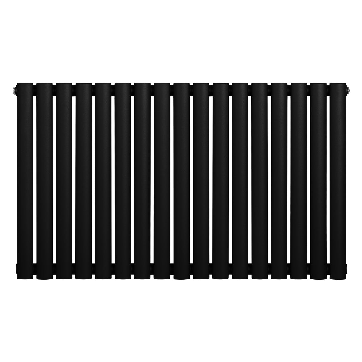 Radiatore Ovale a Colonna Singola Orizzontale 600 x 1020 mm Nero