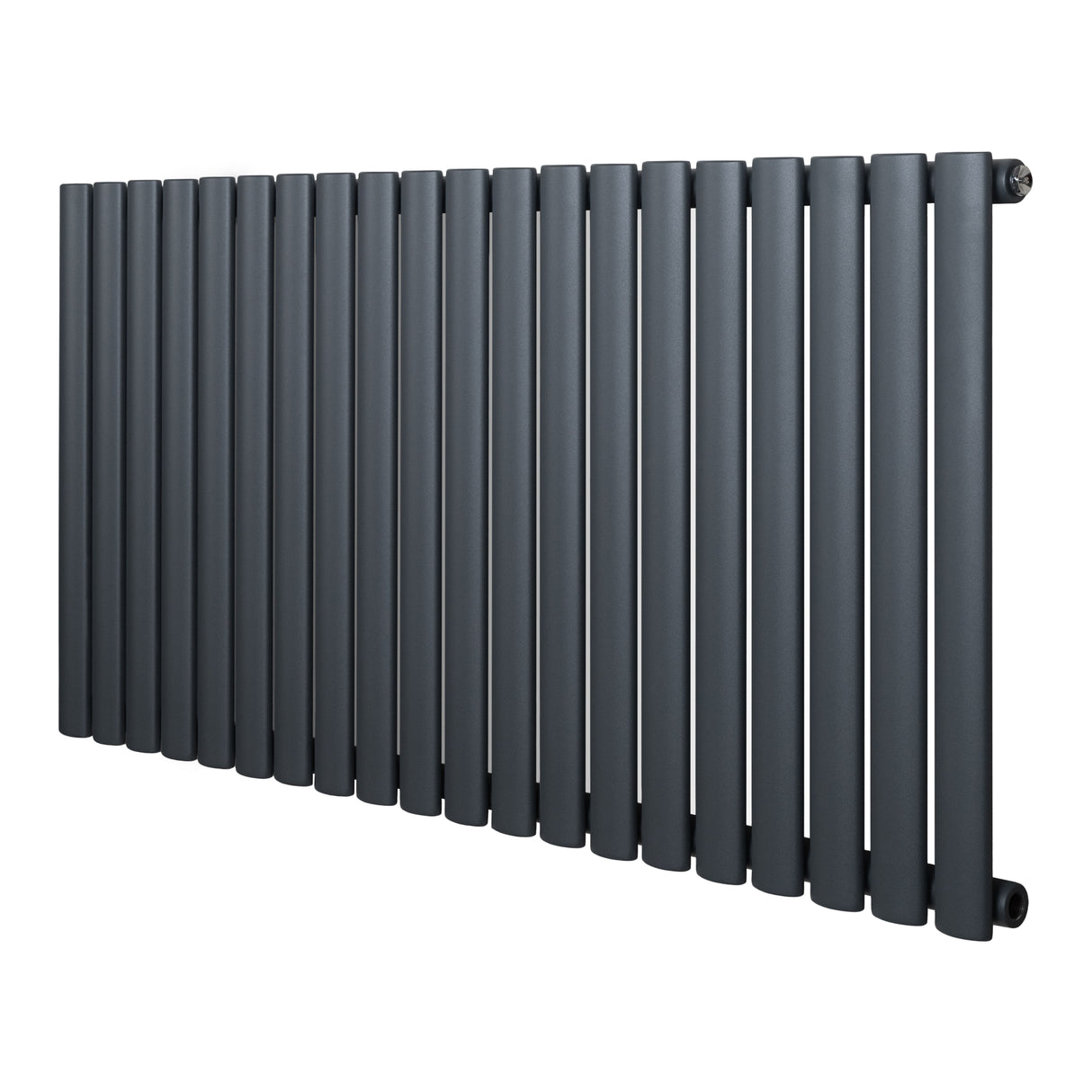 Radiatore Ovale a Colonna Singola Orizzontale 600 x 1200 mm Antracite