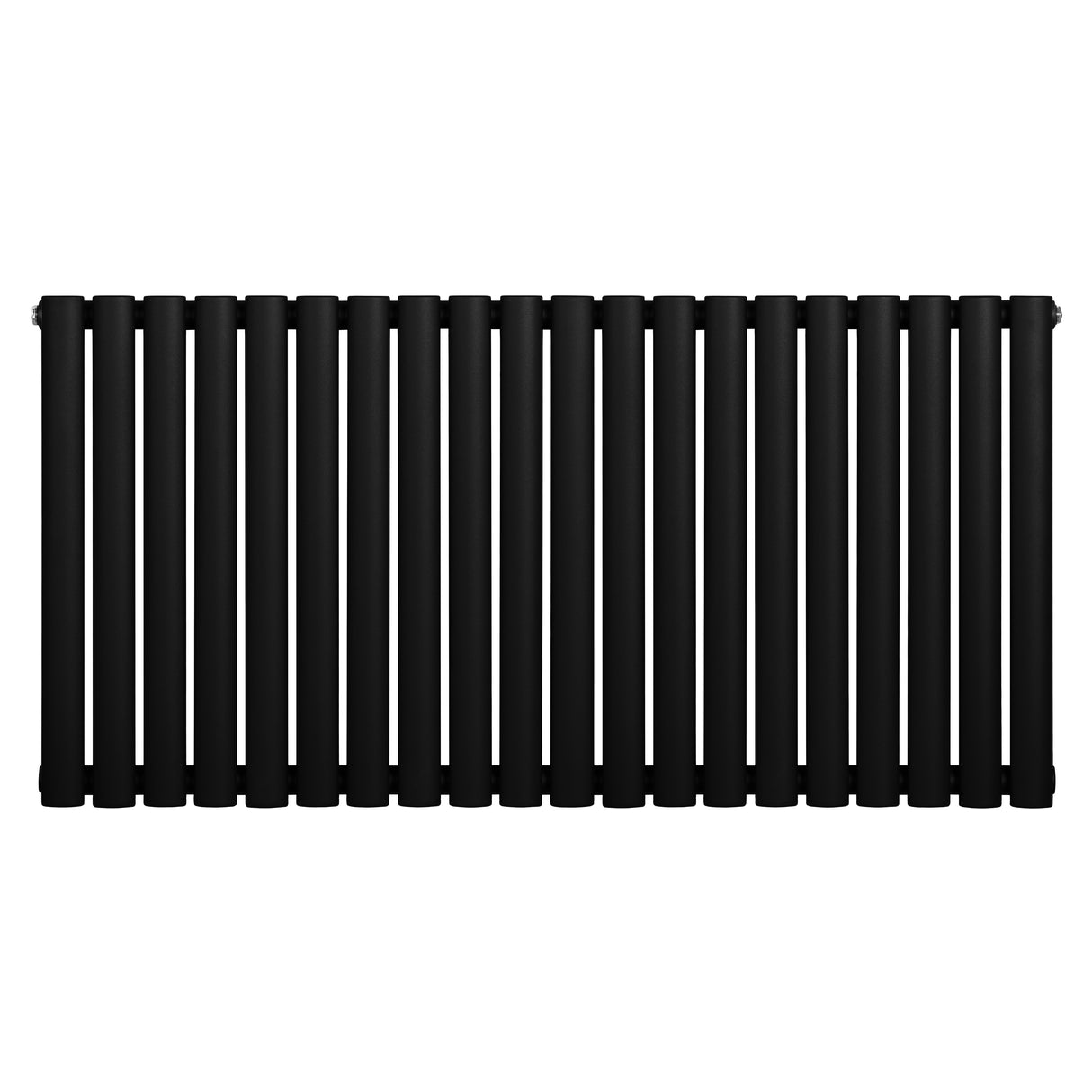 Radiatore Ovale a Colonna Singola Orizzontale 600 x 1200 mm Nero