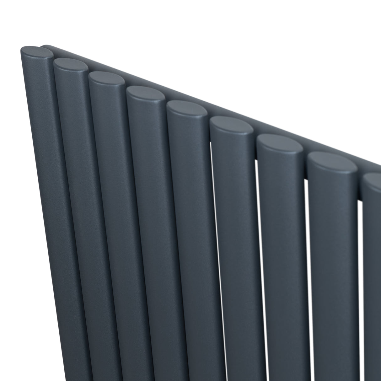 Radiatore Ovale a Colonna Singola Orizzontale 600 x 1440 mm Antracite