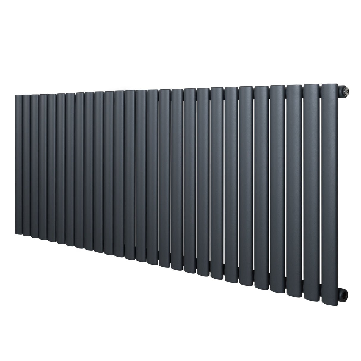 Radiatore Ovale a Colonna Singola Orizzontale 600 x 1620 mm Antracite