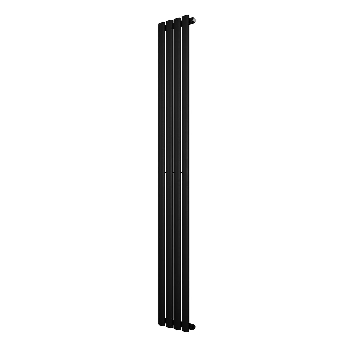 Radiatore Ovale a Colonna Singola Verticale 1800 x 240 mm Nero