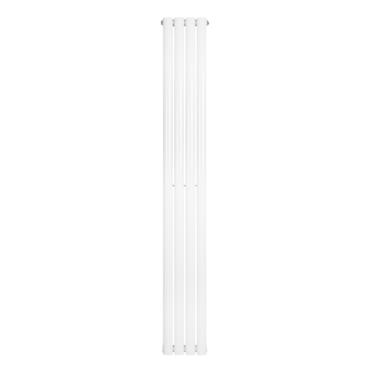 Radiatore ovale a colonna singola verticale, 1800 x 240 mm, di colore bianco, con finitura liscia e design elegante per riscaldamento moderno
