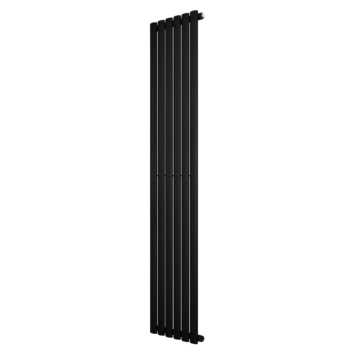 Radiatore Ovale a Colonna Singola Verticale 1800 x 360 mm Nero