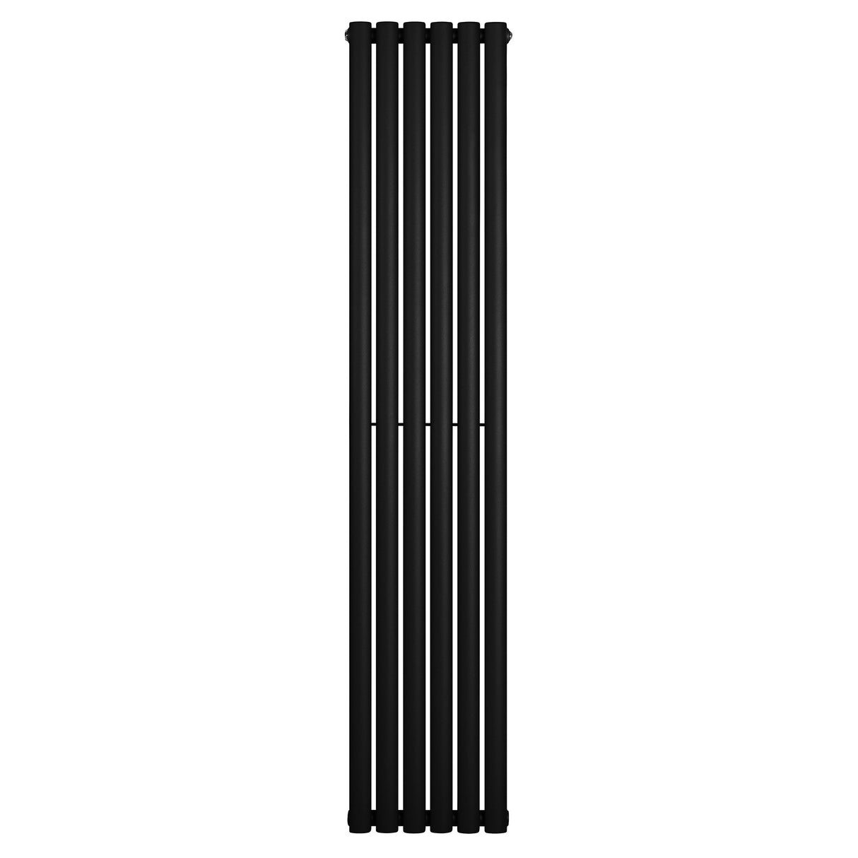 Radiatore Ovale a Colonna Singola Verticale 1800 x 360 mm Nero