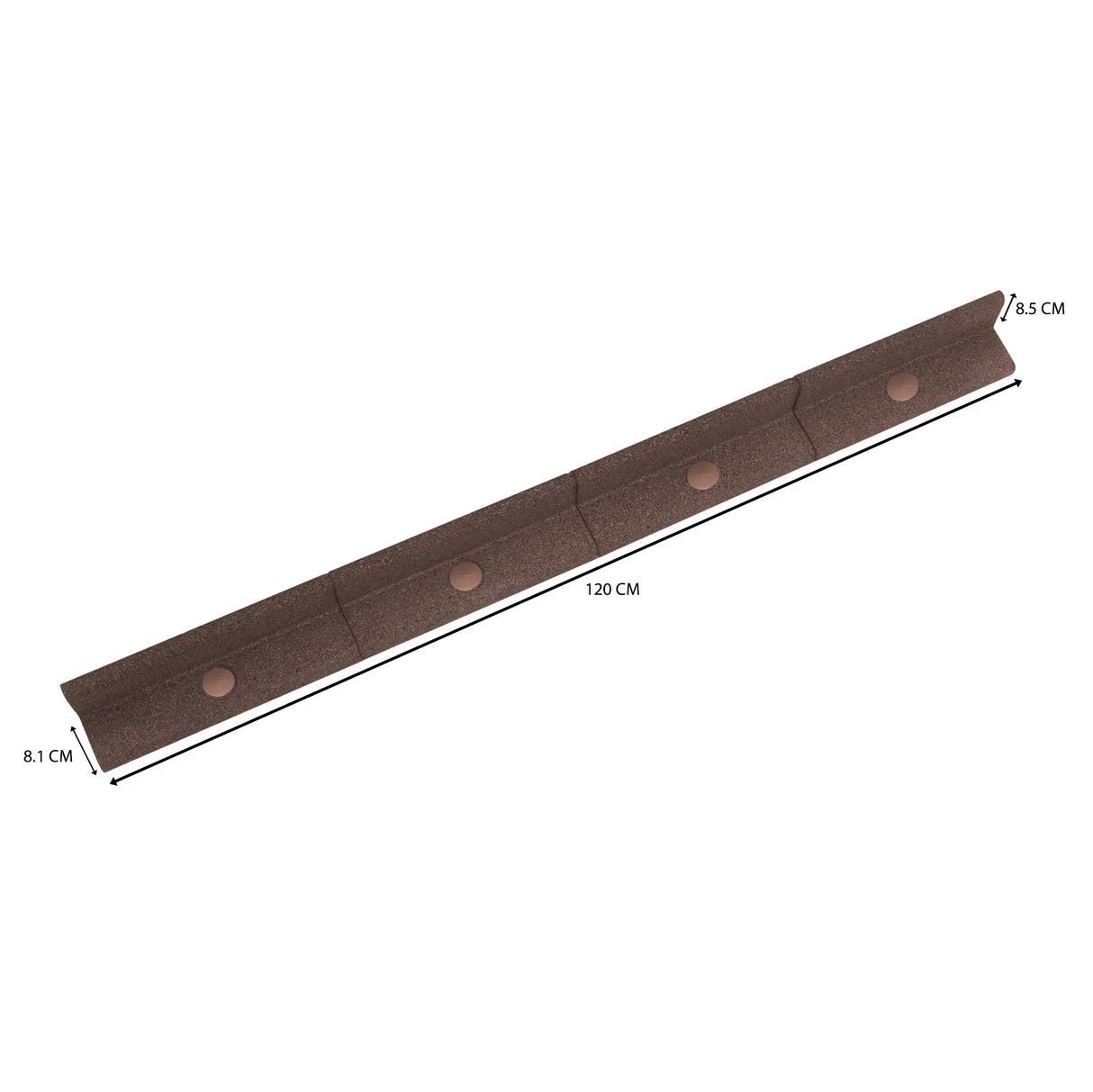 Bordura Giardino Flessibile 4 x 1,2 m - Marrone