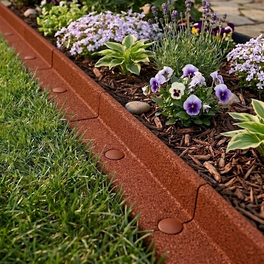 Bordura Giardino Flessibile 6 x 1,2 m - Terracotta