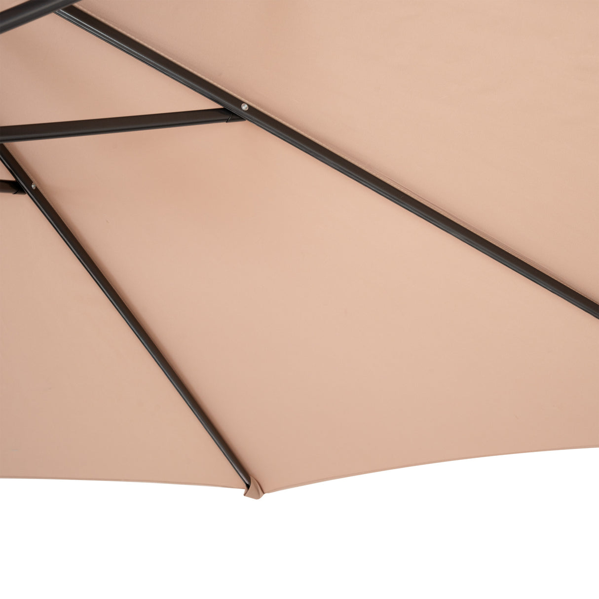 Ombrellone Decentrato 3m Beige con Base a Ventaglio 2 Pesi