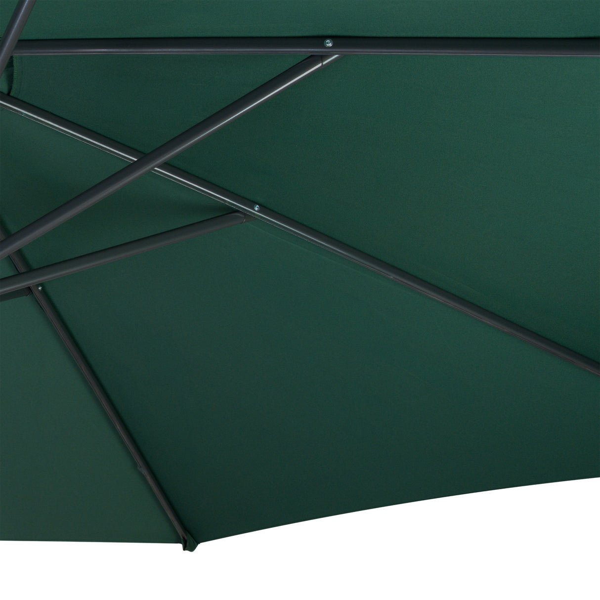 Ombrellone Decentrato 3m Verde con Base a Ventaglio 4 Pesi