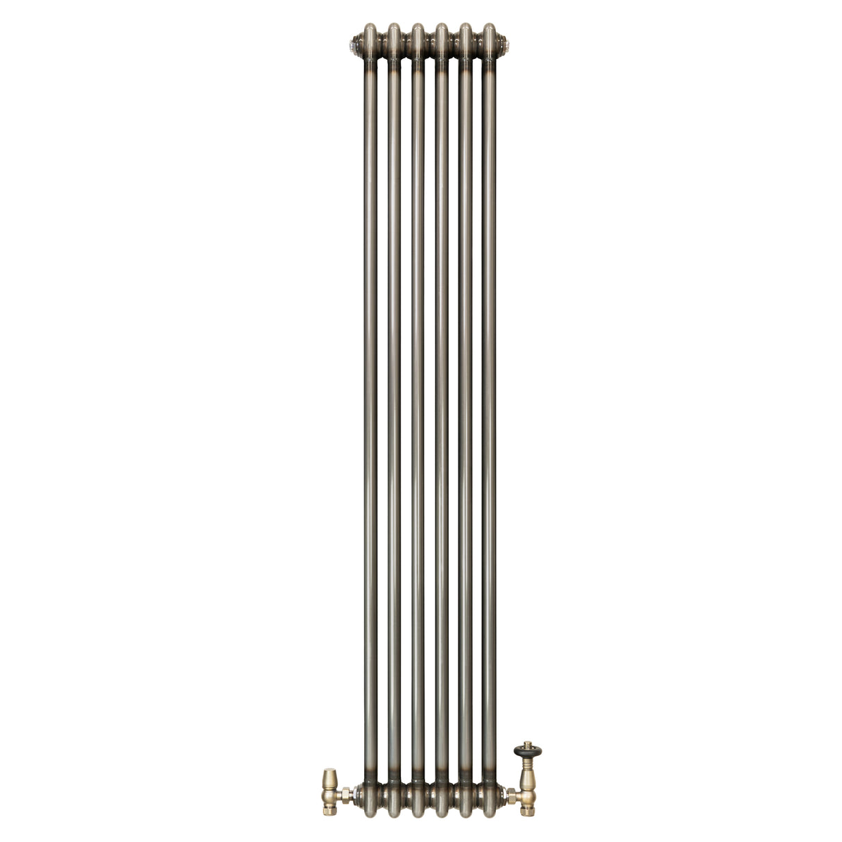 Radiatore Tradizionale a 2 Colonne con Valvole - 1500 x 290 mm - Metallo Grezzo