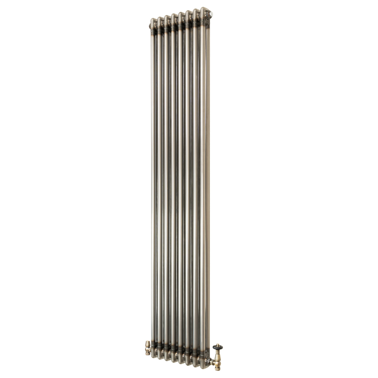 Radiatore Tradizionale a 2 Colonne con Valvole - 1800 x 380 mm - Metallo Grezzo