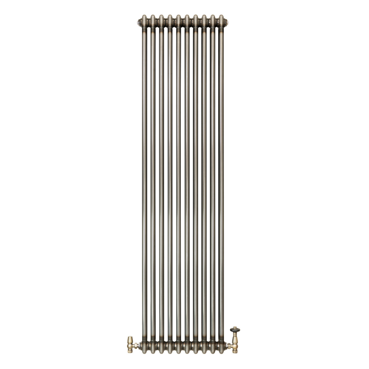Radiatore Tradizionale a 2 Colonne con Valvole - 1800 x 470 mm - Metallo Grezzo