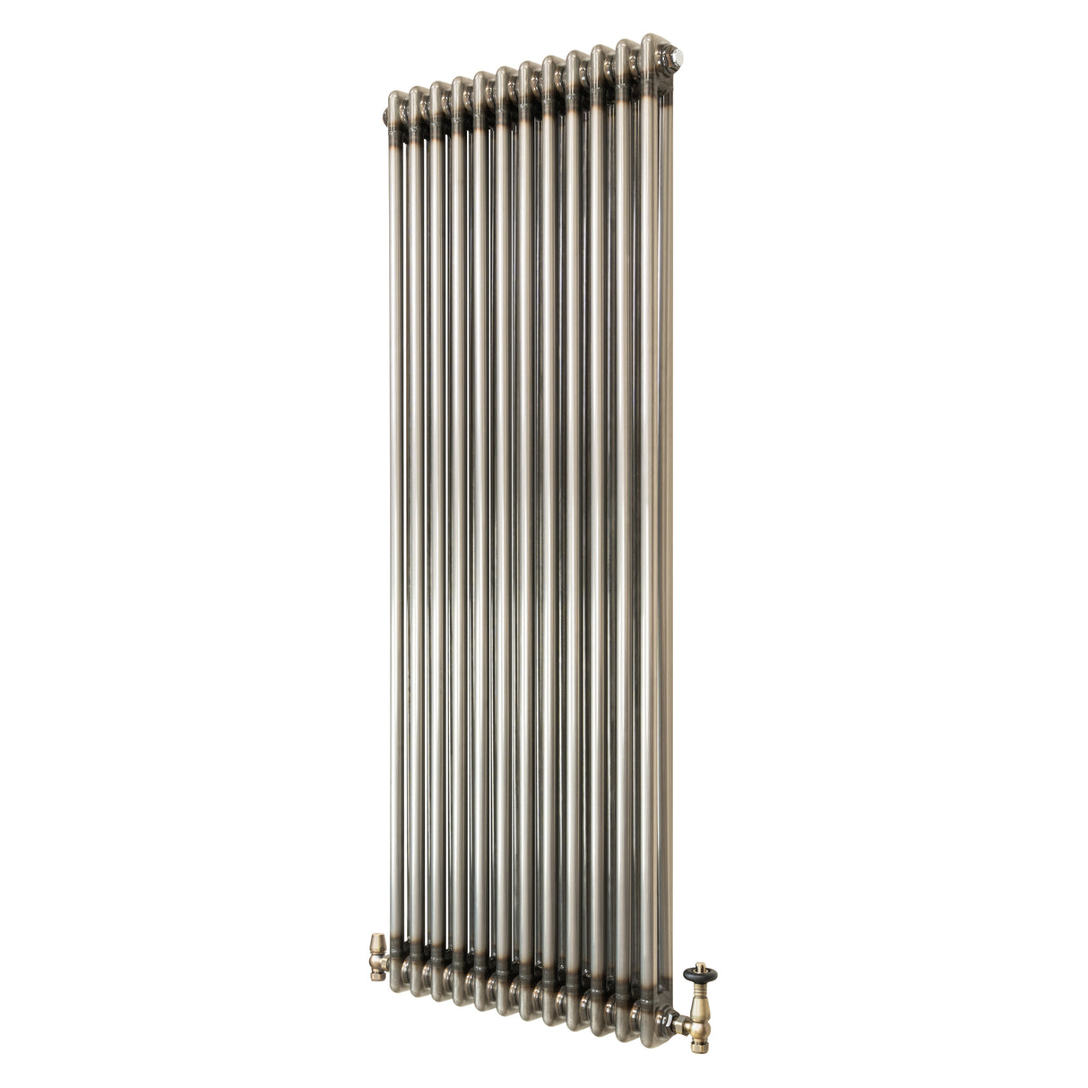 Radiatore Tradizionale a 2 Colonne con Valvole - 1800 x 560 mm - Metallo Grezzo