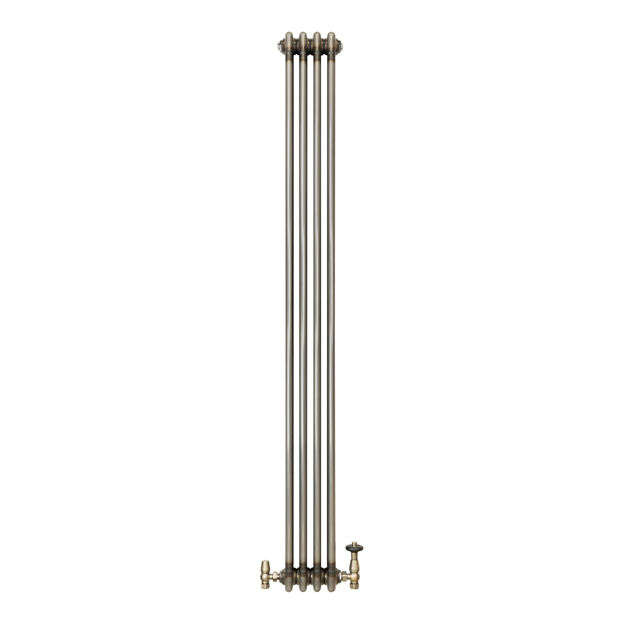 Radiatore Tradizionale a 3 Colonne con Valvole - 1800 x 200 mm - Metallo Grezzo