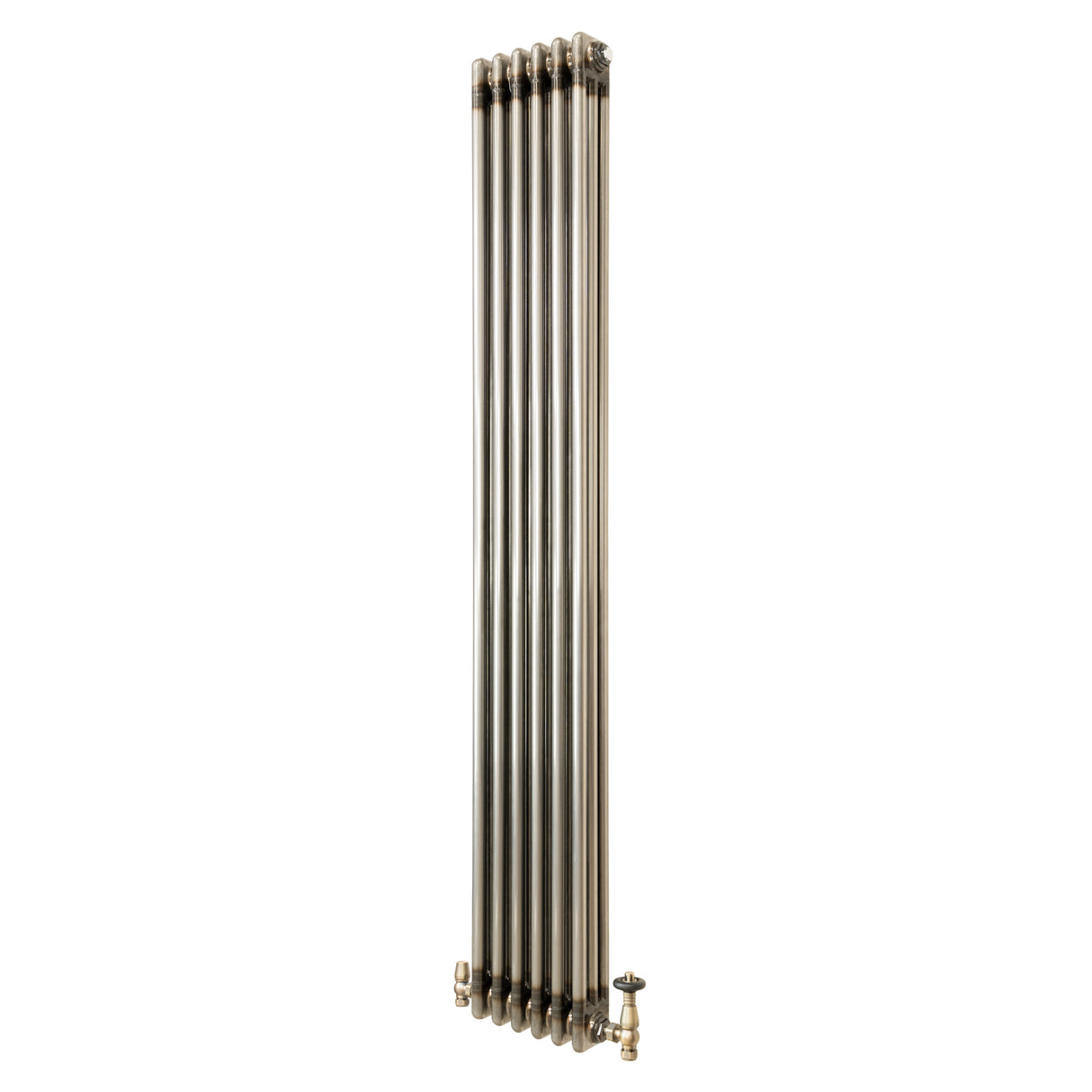 Radiatore Tradizionale a 3 Colonne con Valvole - 1800 x 290 mm - Metallo Grezzo