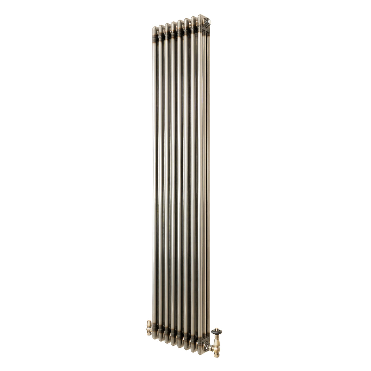 Radiatore Tradizionale a 3 Colonne con Valvole - 1800 x 380 mm - Metallo Grezzo