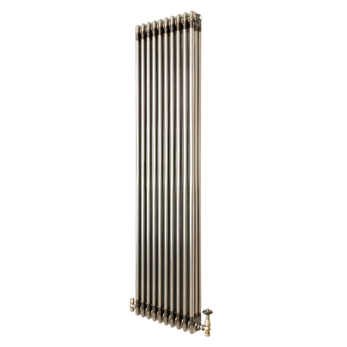 Radiatore Tradizionale a 3 Colonne con Valvole - 1800 x 470 mm - Metallo Grezzo