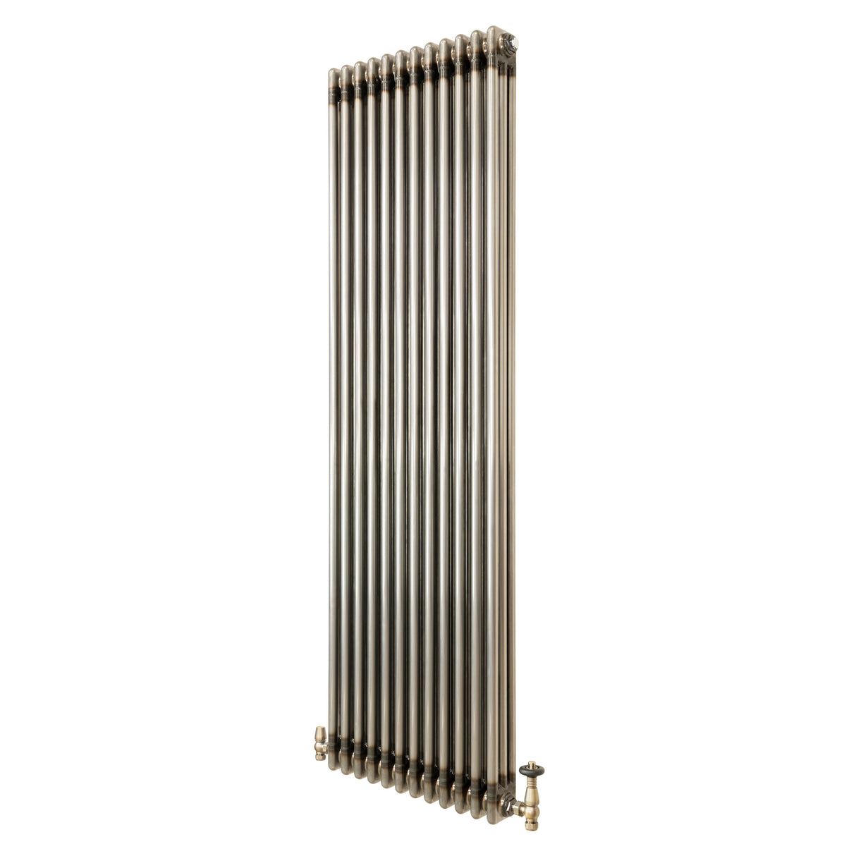 Radiatore Tradizionale a 3 Colonne con Valvole - 1800 x 560 mm - Metallo Grezzo