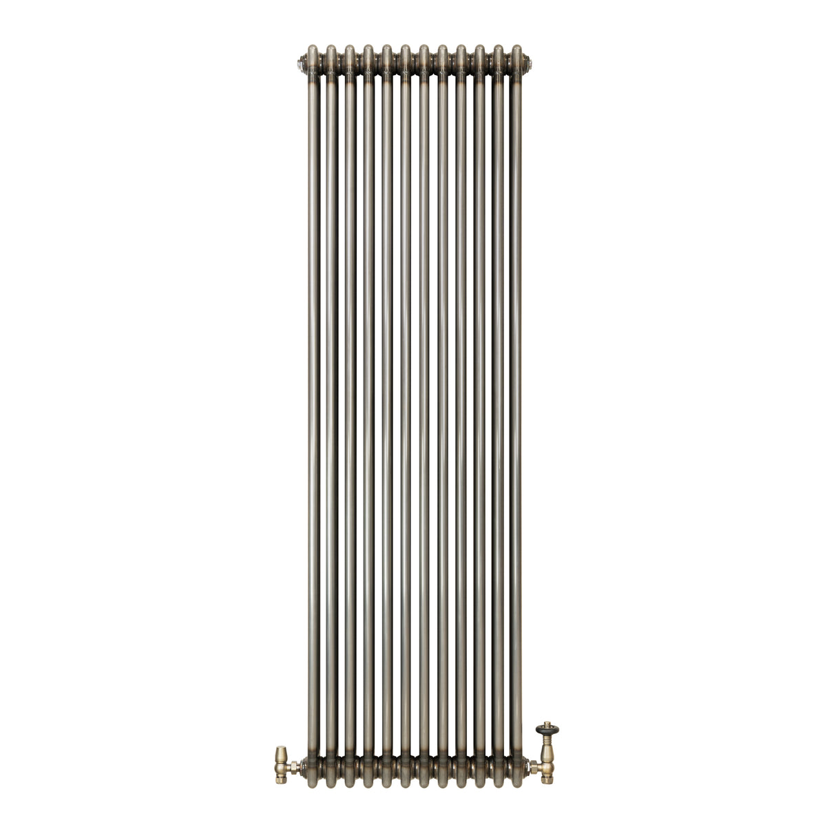 Radiatore Tradizionale a 3 Colonne con Valvole - 1800 x 560 mm - Metallo Grezzo