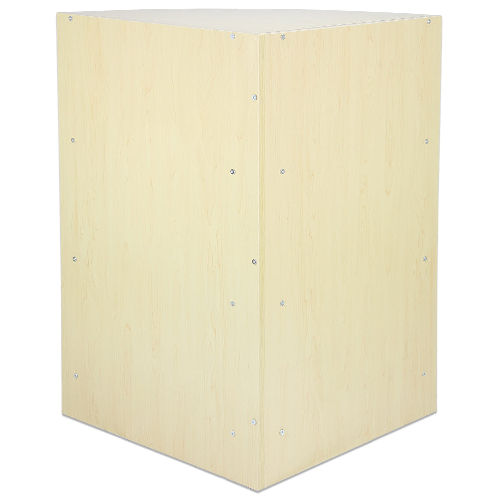 Set di tre banconi da negozio in legno laminato color acero, con finitura liscia e angoli arrotondati per un design moderno e funzionale