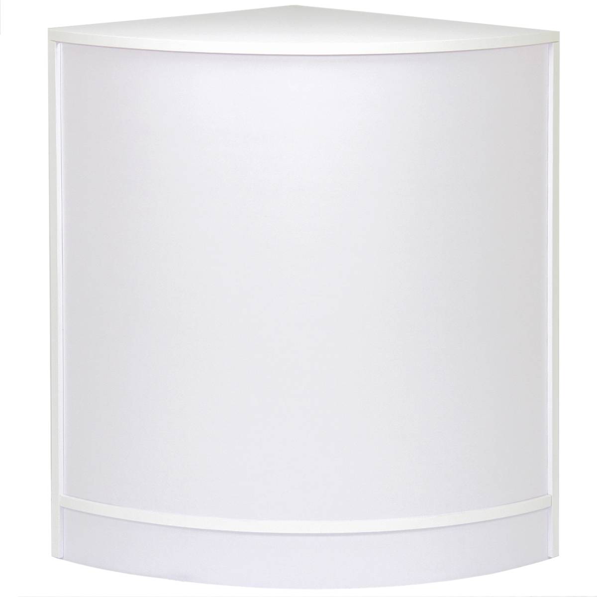 Set Galaxy con 3 banconi da negozio in bianco brillante, design elegante e moderno, superficie liscia e angoli arrotondati