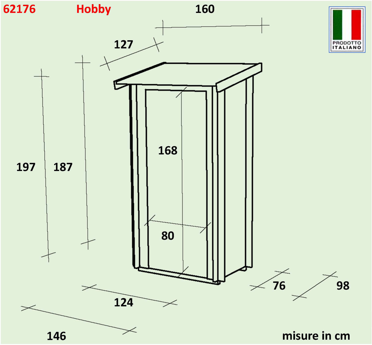 Casetta Bh19 Hobby Monofalda 146x98 cm PSF pefc