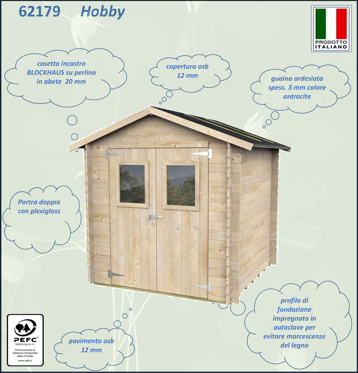Casetta Bh19 Hobby 198x198 cm PDF pefc