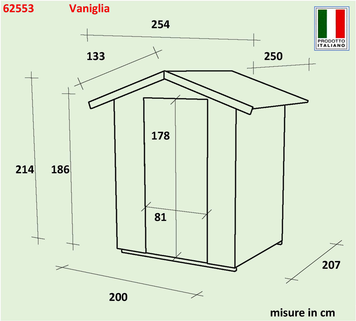 Casetta Vaniglia 200x207 cm PSF pefc