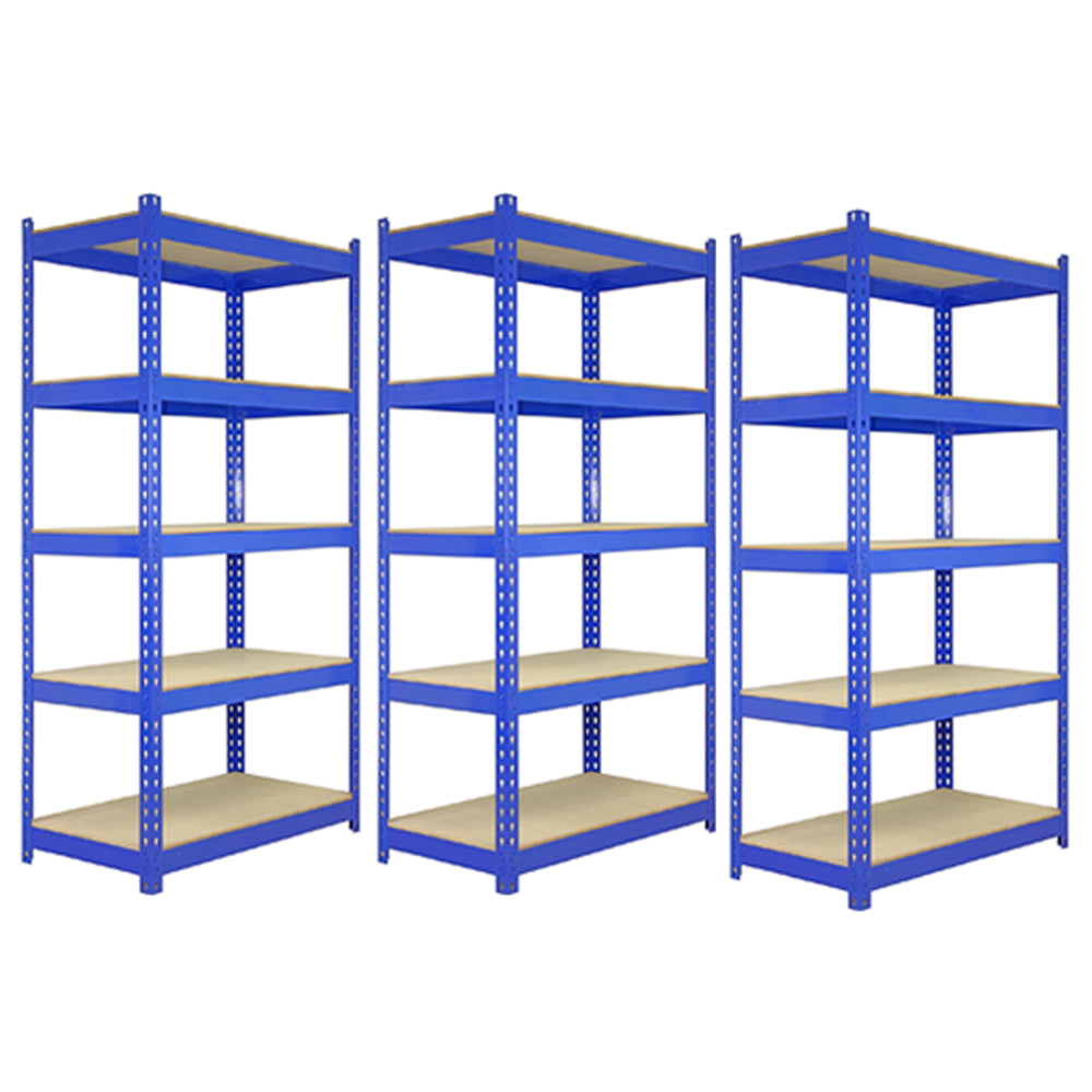 Scaffale da Garage ad Incastro Q-Rax - Blu - 120cm x 50cm - 3 Pezzi con Martello