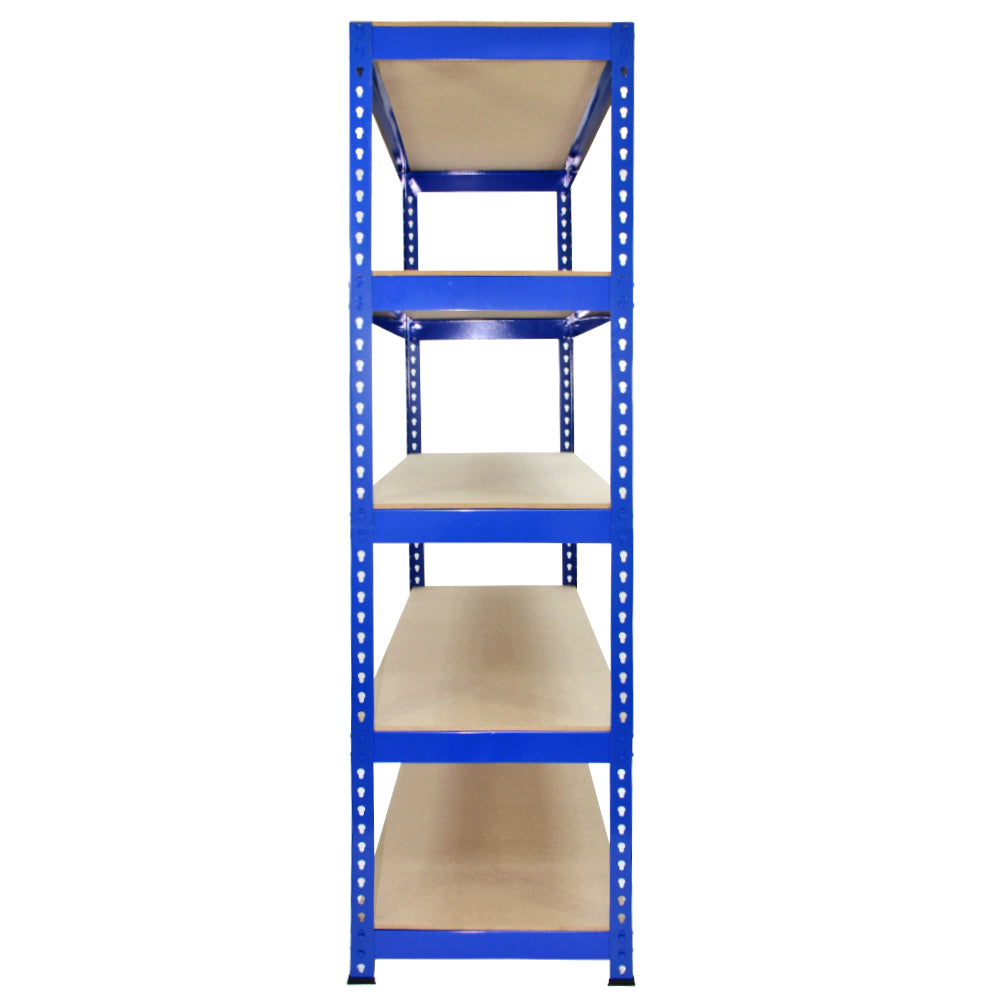 Scaffale da Garage ad Incastro Q-Rax - Blu - 120cm x 50cm - 3 Pezzi con Martello
