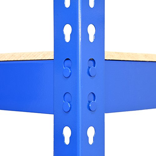 Scaffale da Garage ad Incastro Q-Rax - Blu - 120cm x 50cm - 3 Pezzi con Martello