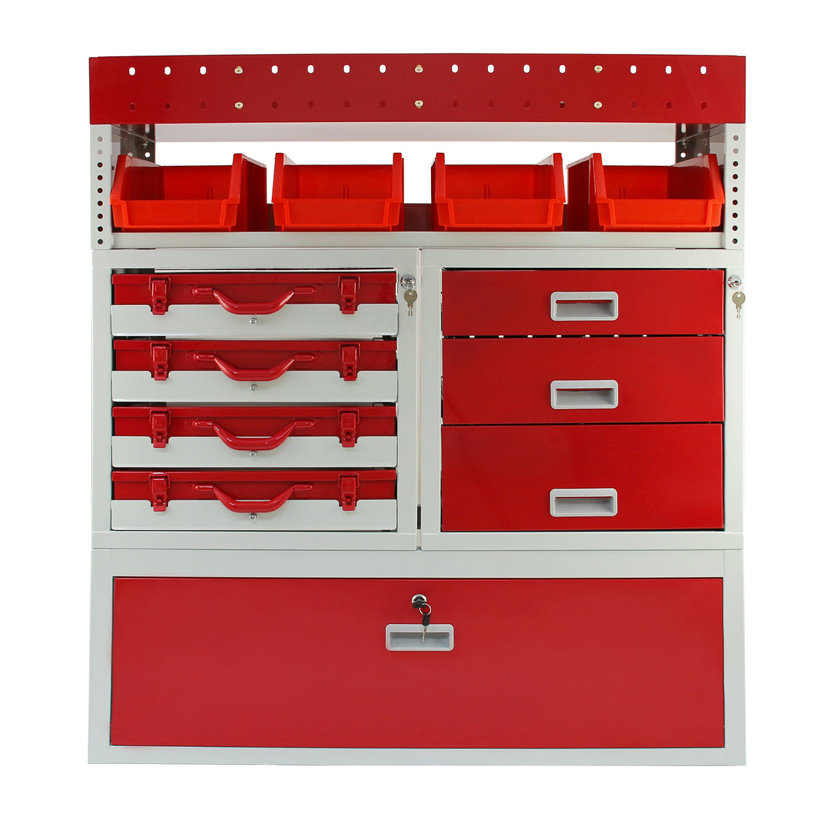 Set Flame con 1 Unità con Cassetti e 2 Scaffalature per Furgoni
