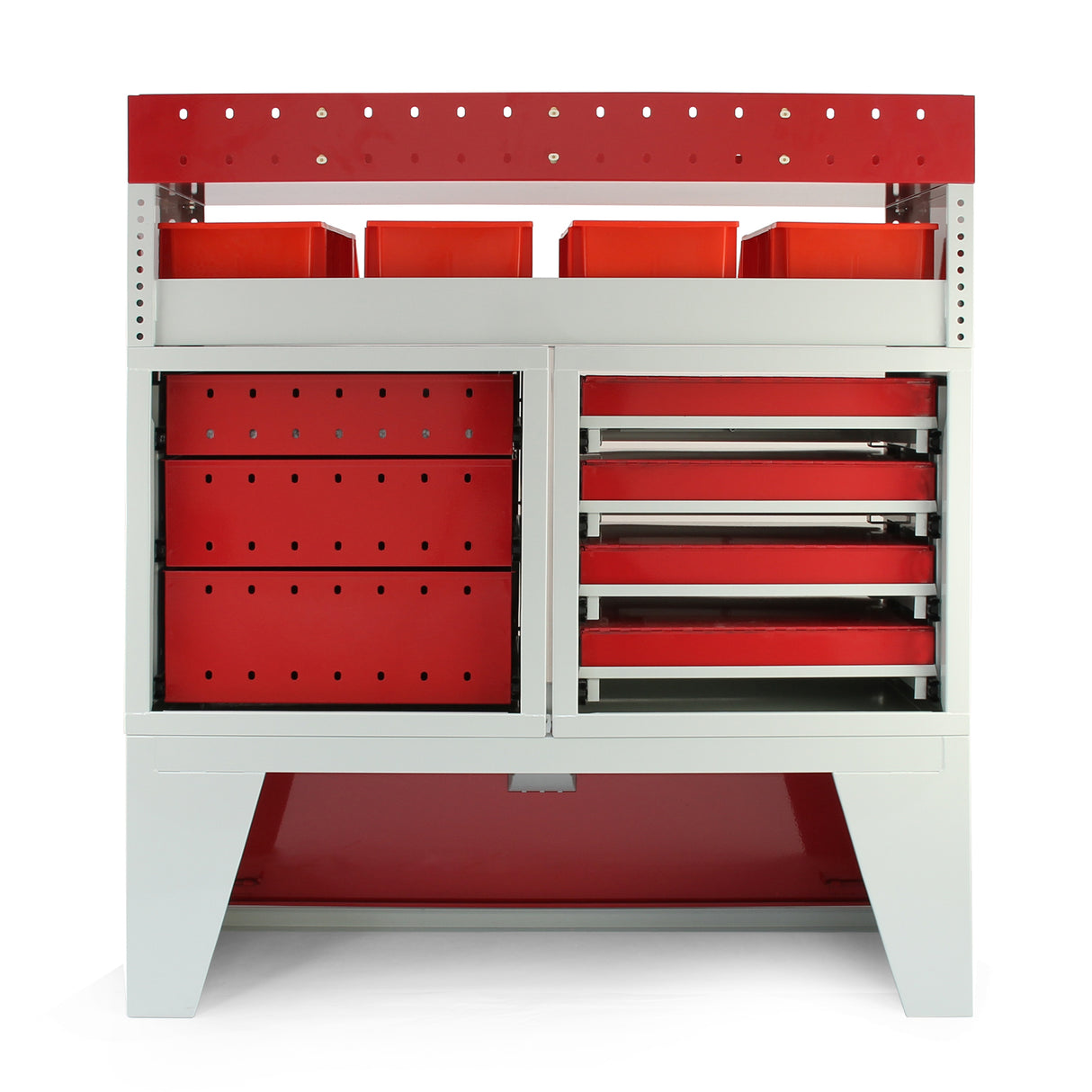 Set Flame con 1 Unità con Cassetti e 2 Scaffalature per Furgoni