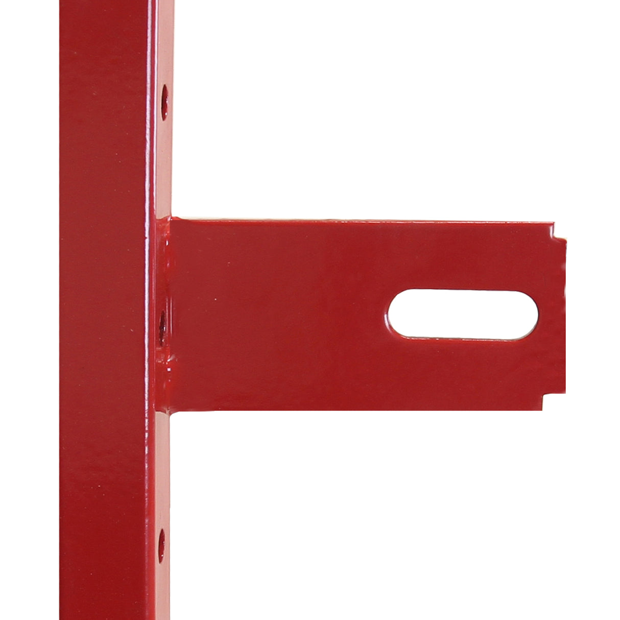 Scaffalatura Volcano Rosso in acciaio inox, con finitura lucida, supporto robusto e fori per montaggio, ideale per furgoni