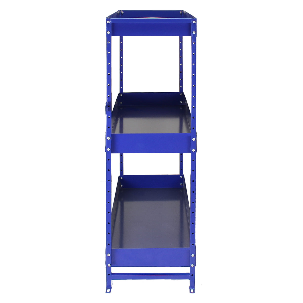 Scaffalatura Lightning Blu in acciaio inox, con tre ripiani ampi e robusti, finitura liscia e colore blu brillante, ideale per furgoni
