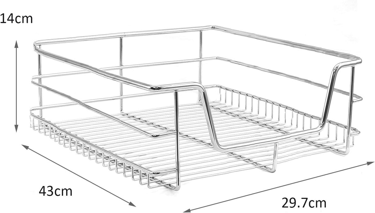 Cestelli Estraibili da Cucina in Acciaio - Mobile da 40cm - 3 Cesti