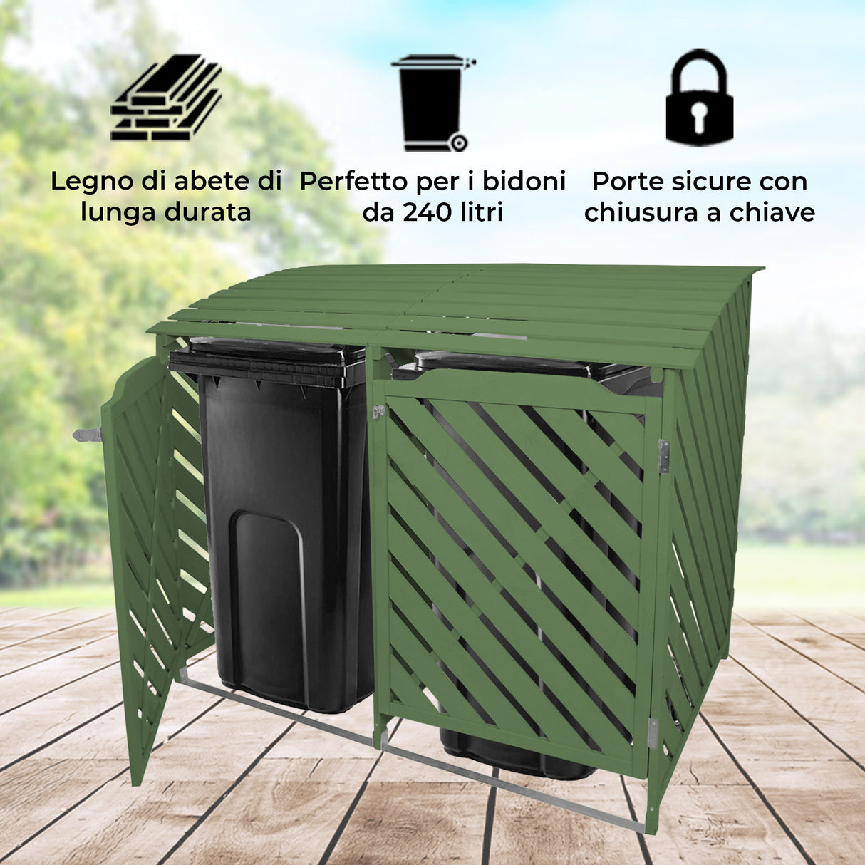 Doppio Copribidoni Verde Salvia