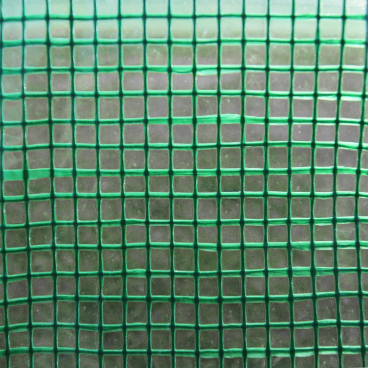 Reticolo verde in plastica con quadrati regolari, utilizzato per la serra da giardino a tunnel, resistente e leggero, ideale per la coltivazione