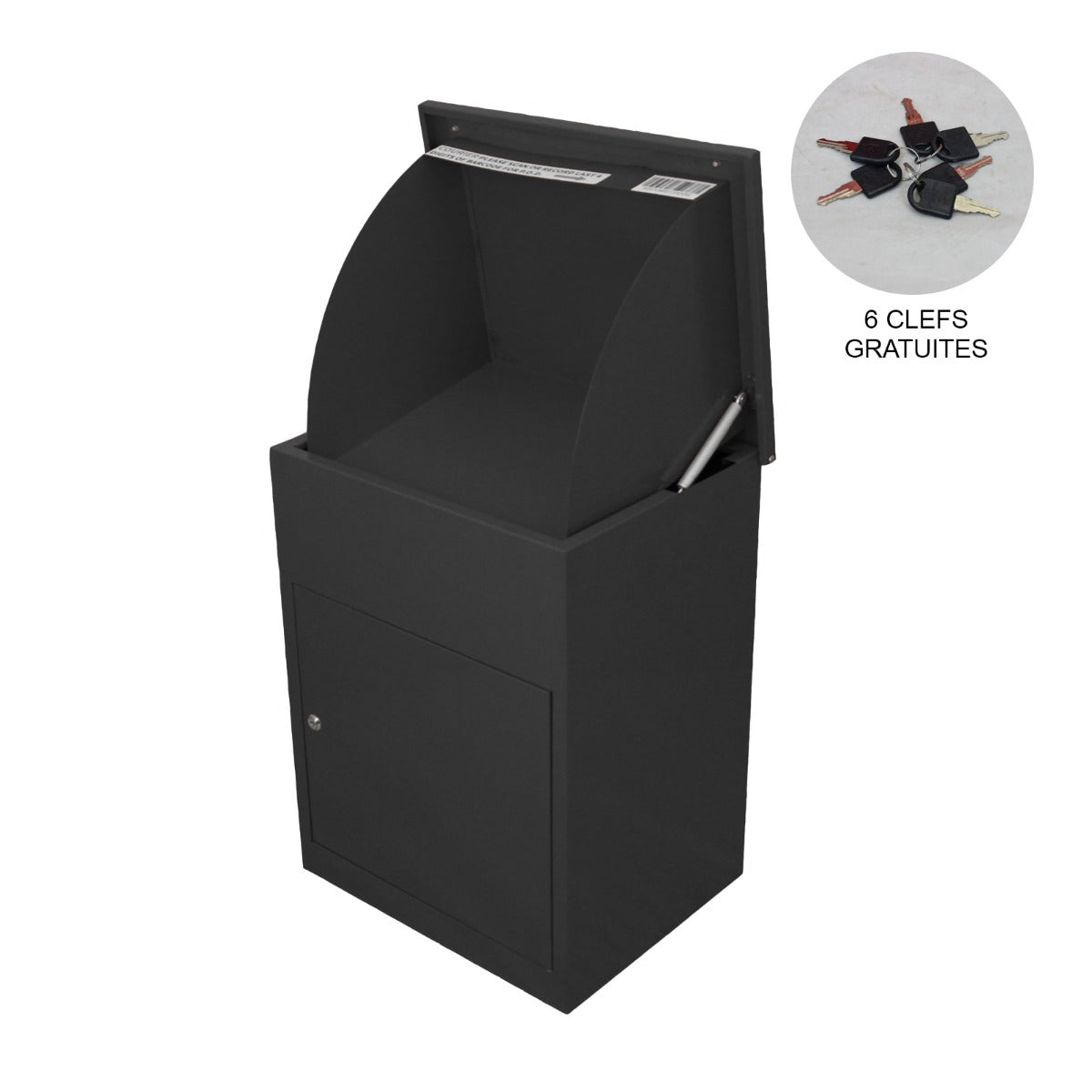 Carrello da giardino pieghevole in metallo nero, con superficie liscia e angoli arrotondati, ideale per giardinaggio e campeggio