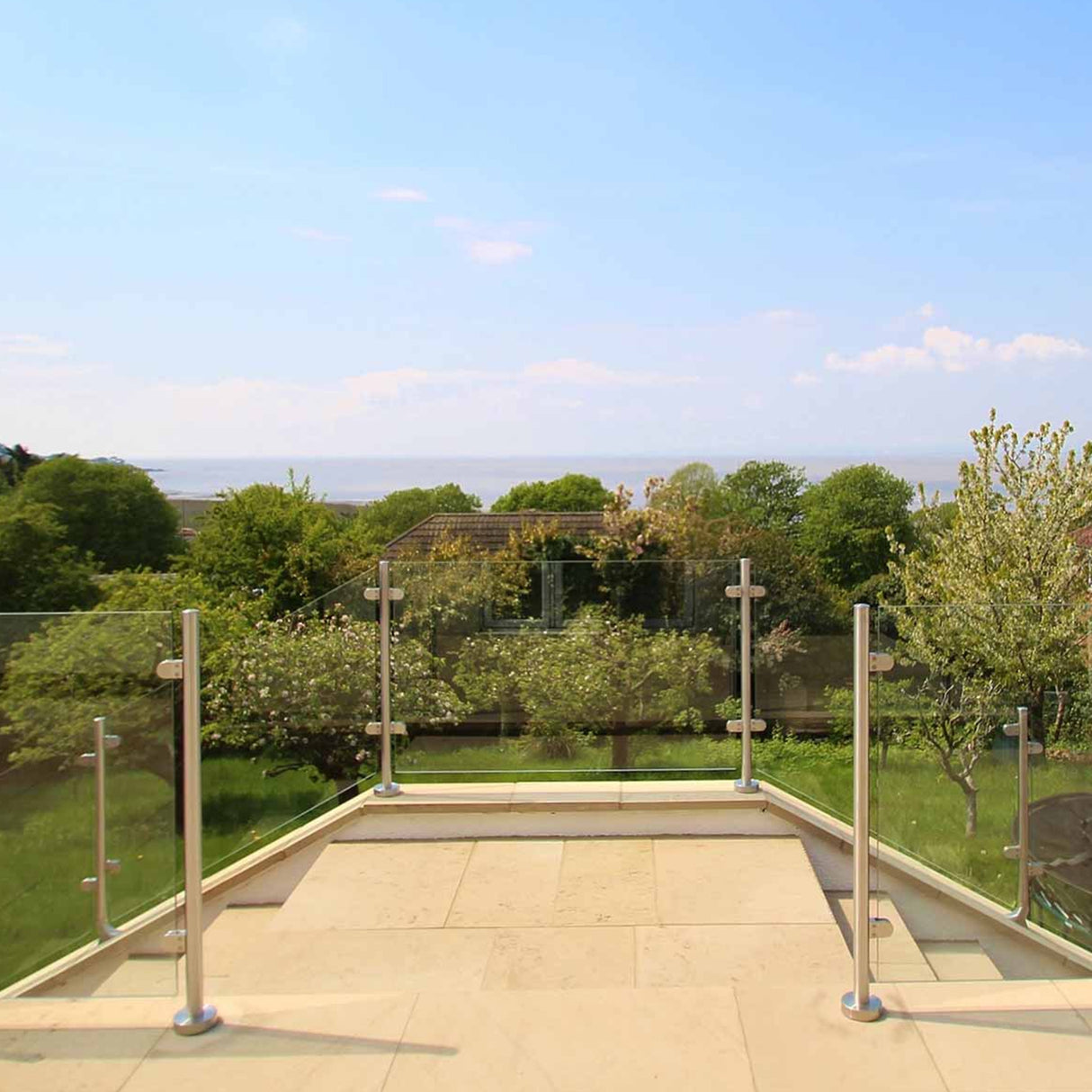 Palo Centrale della Balaustra 90cm in Acciaio Inossidabile