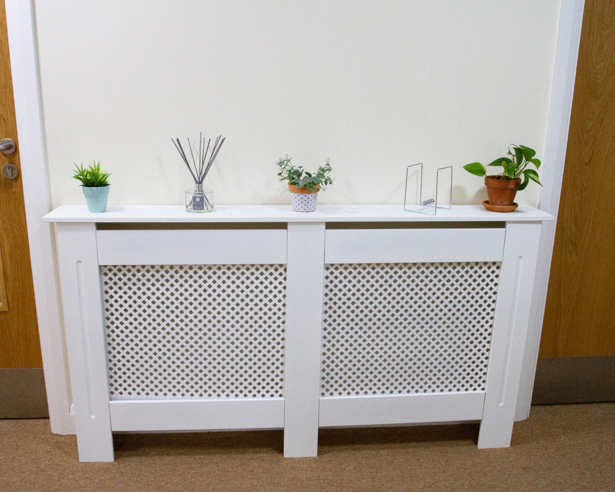 Copritermosifone Regolabile in MDF Bianco 1400mm - 1920mm