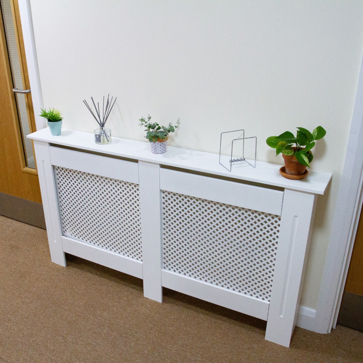 Copritermosifone Regolabile in MDF Bianco 1400mm - 1920mm