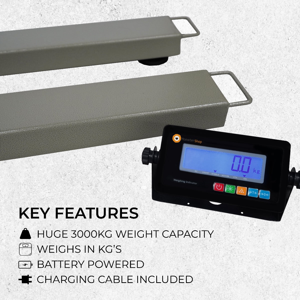 Bilancia Industriale T-Mech con Travi 3000kg 120cm