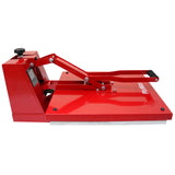 Pressa a caldo rossa per vinile, design robusto con maniglia ergonomica, superficie liscia per il taglio di cartelli e materiali stampabili