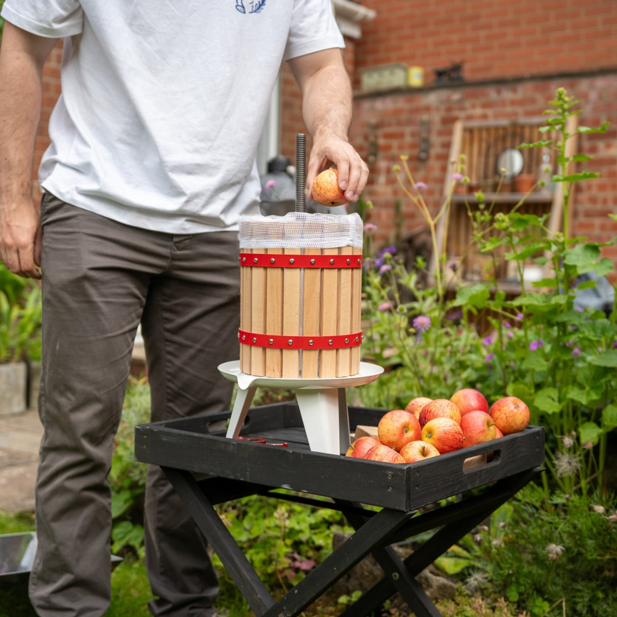 Torchio per Frutta 12 Litri per Fare Succo, Sidro e Vino