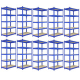 Scaffale da Garage ad Incastro T-Rax - Blu - 120cm x 45cm - 10 Pezzi