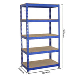 Scaffale da Garage ad Incastro T-Rax - Blu - 120cm x 45cm - 10 Pezzi