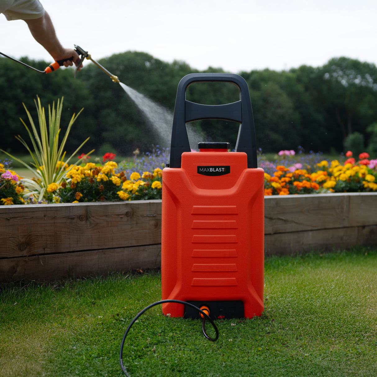 Carrello Serbatoio Acqua da 30L con Tubo da 7m e Accessori