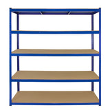 3 Scaffali T-Rax in Acciaio Senza Bulloni Blu 160cm